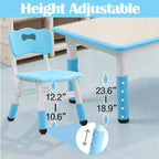 Ensemble table et chaises pour enfants, table d'activités et 6 chaises réglables en hauteur pour enfants de 2 à 10 ans, supportant jusqu'à 136 kg, pour salle de classe et maison