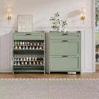 Meuble à chaussures moderne avec tiroir rotatif, organisateur de rangement peu encombrant pour entrée