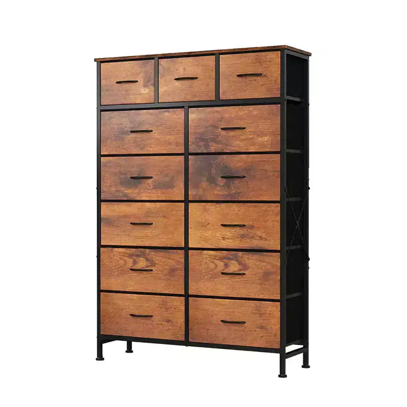 MAYEERTY Tour de rangement en tissu à 13 tiroirs de 56,7 pouces de haut, armoire de rangement robuste