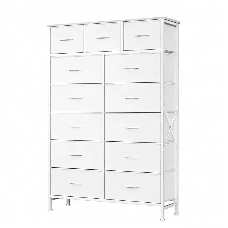 MAYEERTY Tour de rangement en tissu à 13 tiroirs de 56,7 pouces de haut, armoire de rangement robuste