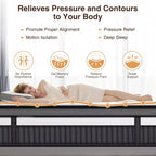 Matelas King Size, Matelas en Mousse à Mémoire de Forme de 14 Pouces dans une Boîte, Infusé de Gel pour un Sommeil Frais et Respirant, Soulagement de la Pression et Soutien, Fermeté Moyenne, Certifié CertiPUR-US