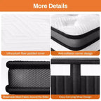 Matelas King Size, Matelas en Mousse à Mémoire de Forme de 14 Pouces dans une Boîte, Infusé de Gel pour un Sommeil Frais et Respirant, Soulagement de la Pression et Soutien, Fermeté Moyenne, Certifié CertiPUR-US