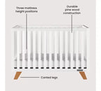 Ensemble de chambre de bébé 2 pièces SOHO de Child Craft, comprend un lit de bébé convertible 4-en-1 et une commode à 3 tiroirs