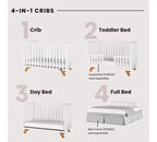 Ensemble de chambre de bébé 2 pièces SOHO de Child Craft, comprend un lit de bébé convertible 4-en-1 et une commode à 3 tiroirs