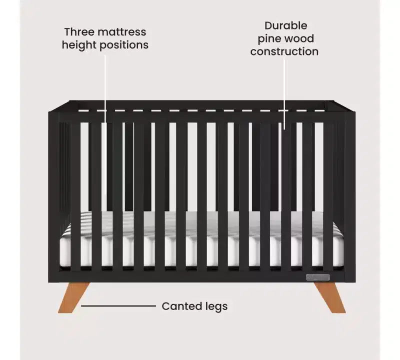 Ensemble de chambre de bébé 2 pièces SOHO de Child Craft, comprend un lit de bébé convertible 4-en-1 et une commode à 3 tiroirs