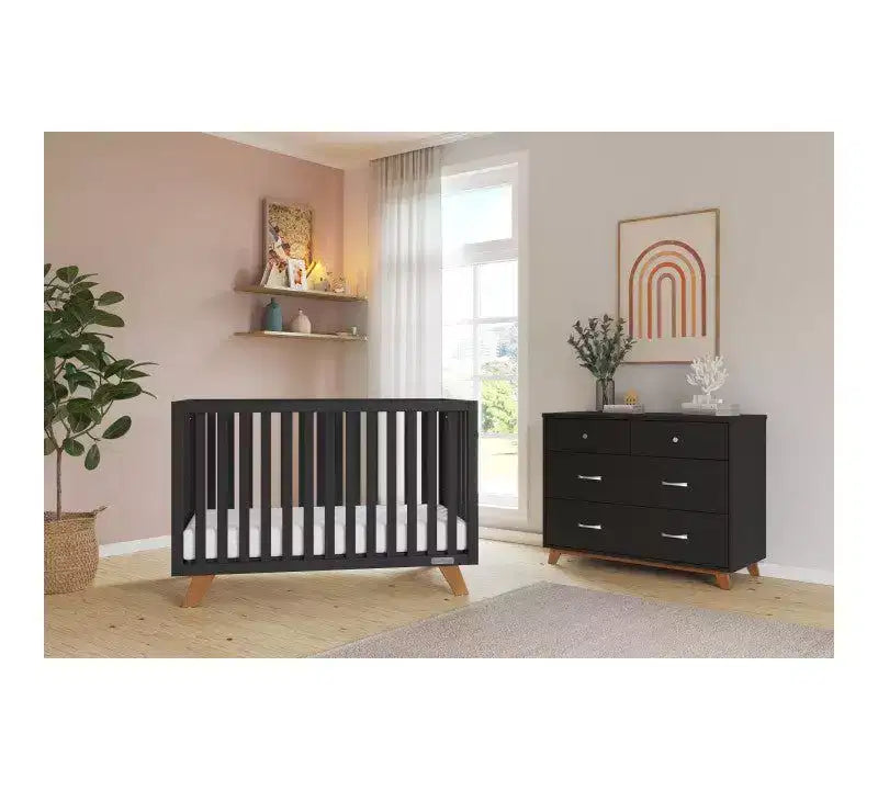 Ensemble de chambre de bébé 2 pièces SOHO de Child Craft, comprend un lit de bébé convertible 4-en-1 et une commode à 3 tiroirs