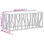 vidaXL Table basse Argent Acier inoxydable Moyenne Table Basse Moderne