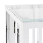 vidaXL Table basse Argent Acier inoxydable Moyenne Table Basse Moderne