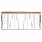vidaXL Table basse Argent Acier inoxydable Moyenne Table Basse Moderne