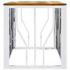 vidaXL Table basse Argent Acier inoxydable Moyenne Table Basse Moderne