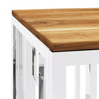 vidaXL Table basse Argent Acier inoxydable Moyenne Table Basse Moderne