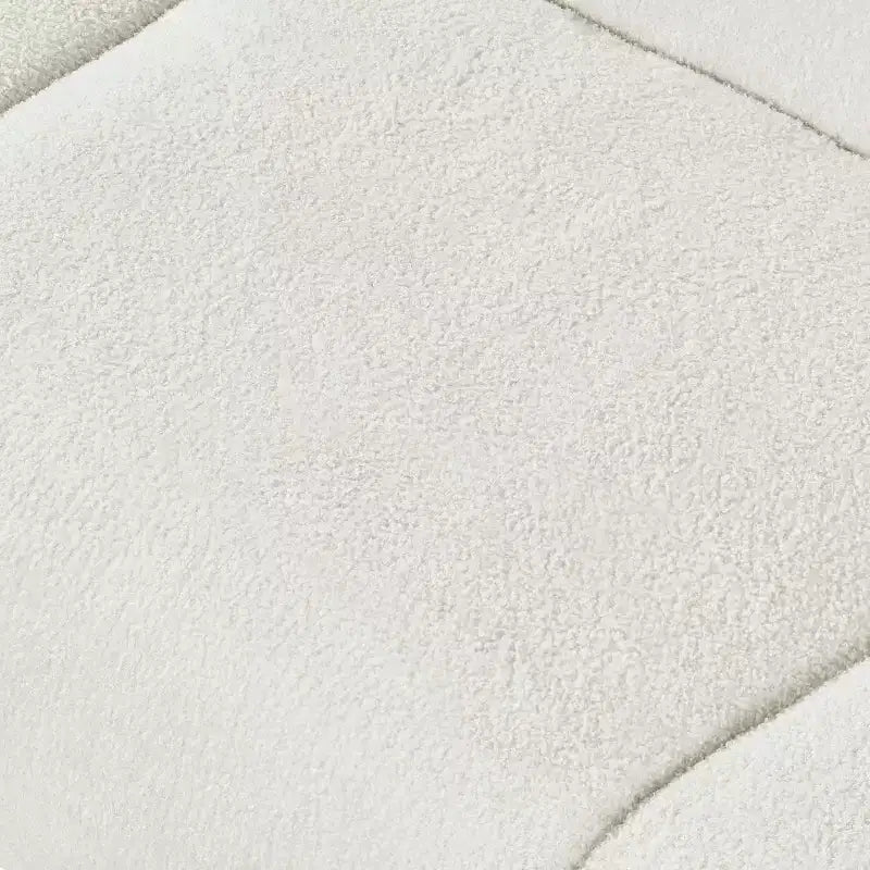 MAYEERTY Canapé incurvé contemporain 3 places beige de 250 cm, assise moelleuse, design épuré, cadre durable pour des espaces de vie élégants
