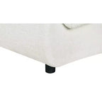 MAYEERTY Canapé incurvé contemporain 3 places beige de 250 cm, assise moelleuse, design épuré, cadre durable pour des espaces de vie élégants