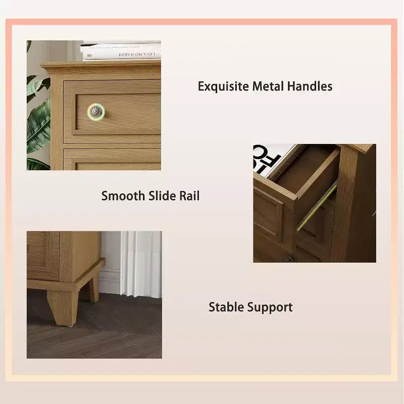 Commode à 6 tiroirs, Meuble de rangement en bois avec tiroirs, Grande commode large meuble TV, Organiseur de tiroirs moderne pour chambre à coucher, salon, couloir, entrée