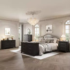 Commode à 6 tiroirs, Meuble de rangement en bois avec tiroirs, Grande commode large meuble TV, Organiseur de tiroirs moderne pour chambre à coucher, salon, couloir, entrée