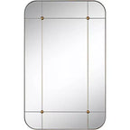Uttermost Placid 24x38 Aged Gold Segmented Wall Mirror