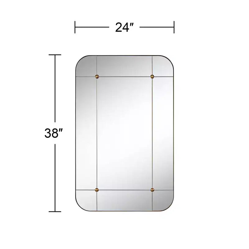 Miroir mural segmenté Uttermost Placid 24x38, or vieilli