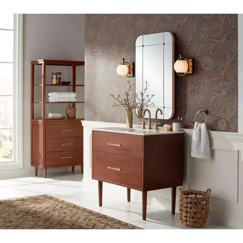 Miroir mural segmenté Uttermost Placid 24x38, or vieilli