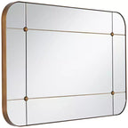 Miroir mural segmenté Uttermost Placid 24x38, or vieilli
