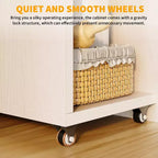 Table pliante de 50 po avec armoire de rangement et roulettes, bureau à abattants extensible pour cuisine, bureau à domicile et chambre à coucher