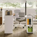 Table pliante de 50 po avec armoire de rangement et roulettes, bureau à abattants extensible pour cuisine, bureau à domicile et chambre à coucher