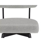 Tabouret de comptoir pivotant Meredith Contemporary Modern (ensemble de 2) en polyester lin