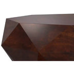 Table basse contemporaine Paros en bois d'acacia massif de 89 cm de large, de forme irrégulière, entièrement assemblée