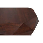Table basse contemporaine Paros en bois d'acacia massif de 89 cm de large, de forme irrégulière, entièrement assemblée