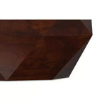 Table basse contemporaine Paros en bois d'acacia massif de 89 cm de large, de forme irrégulière, entièrement assemblée