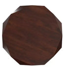 Table basse contemporaine Paros en bois d'acacia massif de 89 cm de large, de forme irrégulière, entièrement assemblée