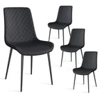 TUYOHW PU Leather Dining Chairs Set of 2/4 with Metal Legs,Waterproof Kitchen & Dining Room Chairs with Scratch-resistant Feet,300 lbs Capacity