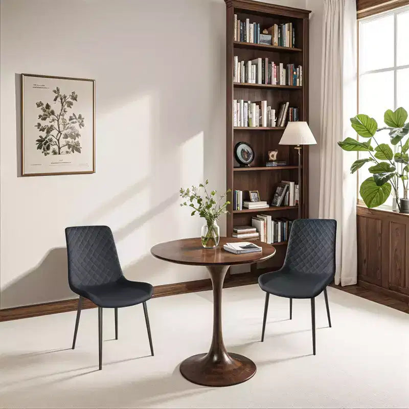 TUYOHW Lot de 2/4 chaises de salle à manger en cuir PU avec pieds en métal, chaises de cuisine et salle à manger imperméables avec pieds résistants aux rayures, capacité de 136 kg