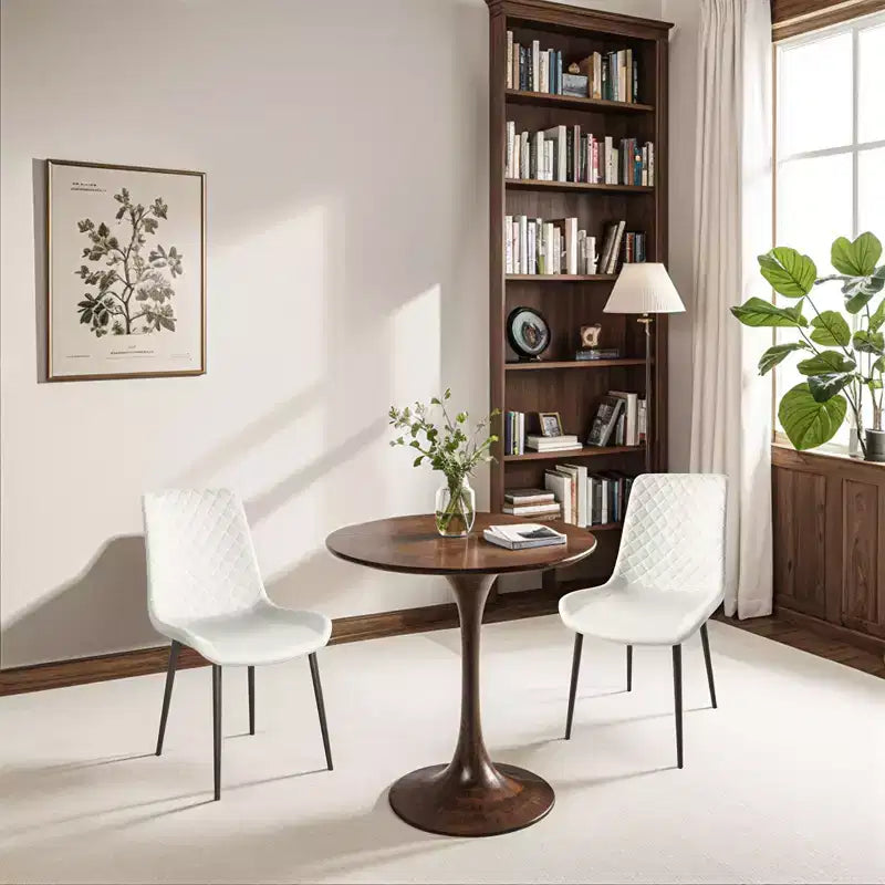 TUYOHW Lot de 2/4 chaises de salle à manger en cuir PU avec pieds en métal, chaises de cuisine et salle à manger imperméables avec pieds résistants aux rayures, capacité de 136 kg