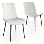 TUYOHW Lot de 2/4 chaises de salle à manger en cuir PU avec pieds en métal, chaises de cuisine et salle à manger imperméables avec pieds résistants aux rayures, capacité de 136 kg