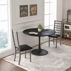 TUYOHW Lot de 2/4 chaises de salle à manger à dossier haut, chaises de cuisine en cuir PU avec pieds en acier, chaises de salle à manger peu encombrantes pour appartement, petits espaces