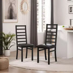 TUYOHW Lot de 2/4 chaises de salle à manger à dossier haut, chaises de cuisine en cuir PU avec pieds en acier, chaises de salle à manger peu encombrantes pour appartement, petits espaces