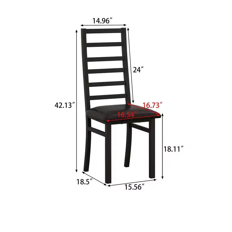 TUYOHW Lot de 2/4 chaises de salle à manger à dossier haut, chaises de cuisine en cuir PU avec pieds en acier, chaises de salle à manger peu encombrantes pour appartement, petits espaces