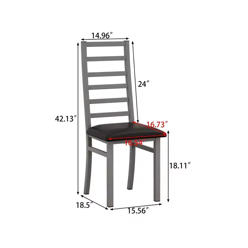 TUYOHW Lot de 2/4 chaises de salle à manger à dossier haut, chaises de cuisine en cuir PU avec pieds en acier, chaises de salle à manger peu encombrantes pour appartement, petits espaces