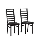 TUYOHW High Backrest Dining Chairs Set of 2/4 ,PU Leahter Kitchen Chairs with Steel Legs,Space-saving Dining Room Chairs for Apartment,Small Areas