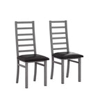 TUYOHW Lot de 2/4 chaises de salle à manger à dossier haut, chaises de cuisine en cuir PU avec pieds en acier, chaises de salle à manger peu encombrantes pour appartement, petits espaces