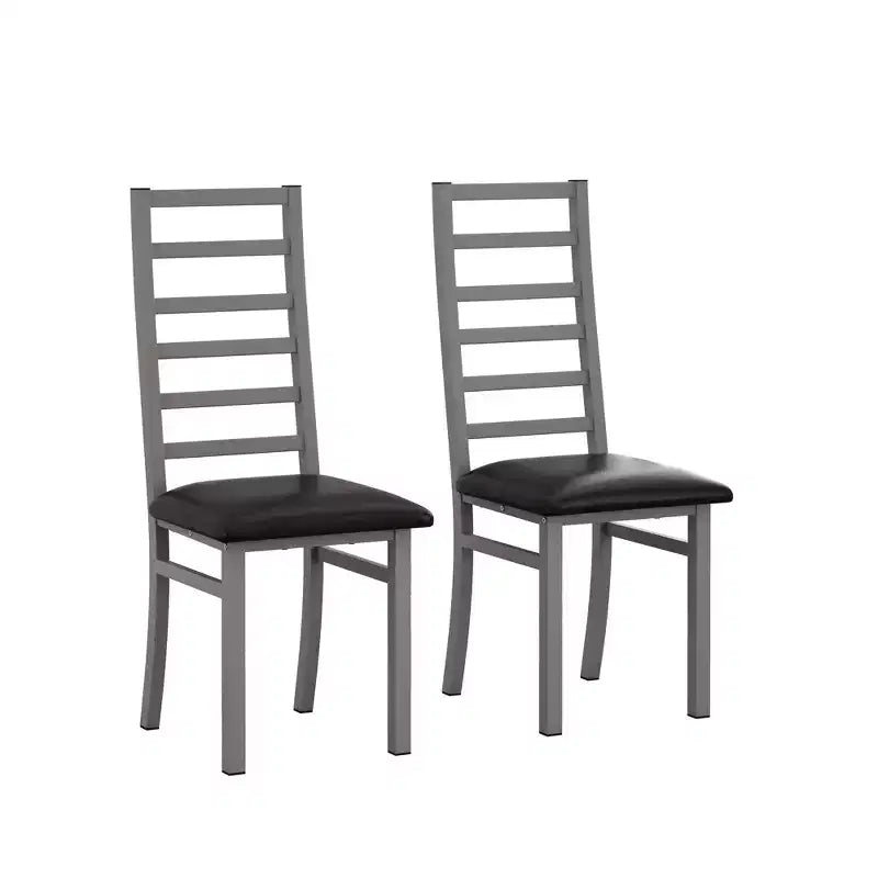 TUYOHW Lot de 2/4 chaises de salle à manger à dossier haut, chaises de cuisine en cuir PU avec pieds en acier, chaises de salle à manger peu encombrantes pour appartement, petits espaces