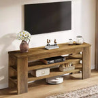 Meuble TV Lantine pour téléviseurs jusqu'à 55 pouces, centre de divertissement avec étagères de rangement ouvertes, table console multimédia moderne pour salon, chambre à coucher