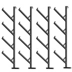 Lot de 2 racks à tuyaux de 4 niveaux robustes pour conteneurs d'expédition, étagères sans perçage, racks suspendus faciles à installer avec une capacité de 180 kg
