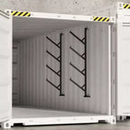 Lot de 2 racks à tuyaux de 4 niveaux robustes pour conteneurs d'expédition, étagères sans perçage, racks suspendus faciles à installer avec une capacité de 180 kg