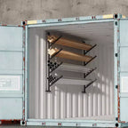 Lot de 2 racks à tuyaux de 4 niveaux robustes pour conteneurs d'expédition, étagères sans perçage, racks suspendus faciles à installer avec une capacité de 180 kg