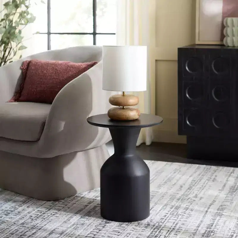 Table d'appoint ronde Tazon - ACC3259 - Noir - Safavieh