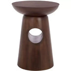 Zenon Round Accent Table - ACC3260 - Dark Brown - Safavieh
