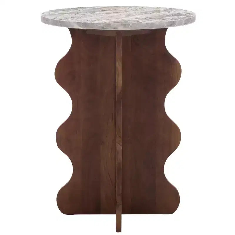 Galih Marble Side Table - ACC3754 - Grey/Brown - Safavieh