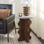 Table d'appoint Galih en marbre - ACC3754 - Gris/Marron - Safavieh