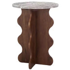 Table d'appoint Galih en marbre - ACC3754 - Gris/Marron - Safavieh